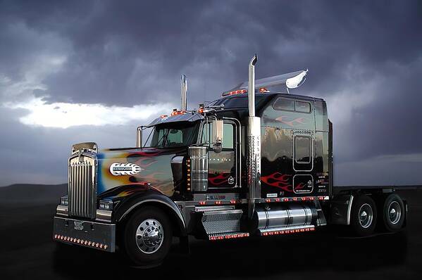 Kenworth W900 Poster featuring the photograph Boss Hogg - Kenworth W900 by DArcy Evans