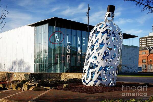 Bottle O' Notes Poster featuring the photograph Bottle O' Noters sculpture in Middlesbourgh. by Phill Thornton