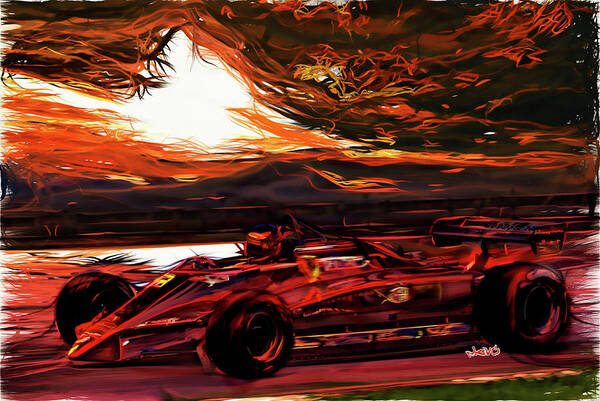 Ferrari Poster featuring the painting Brazil MVO by Tano V-Dodici ArtAutomobile