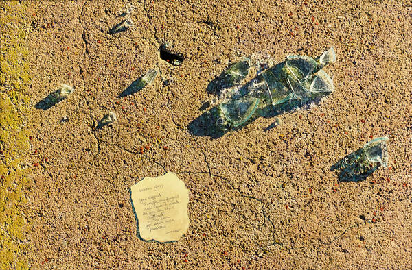 Poem Poster featuring the painting Broken Glass by James W Johnson