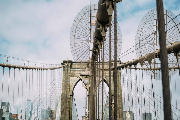 City Poster featuring the photograph Brooklyn Bridge New York by Pati Photography