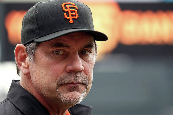 Bruce Bochy Poster featuring the photograph Bruce Look by Doug Pensinger