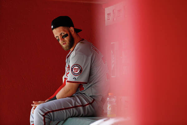 American League Baseball Poster featuring the photograph Bryce Harper by Christian Petersen