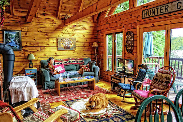 Cabin Poster featuring the photograph Cabin at the Lake by Russ Considine
