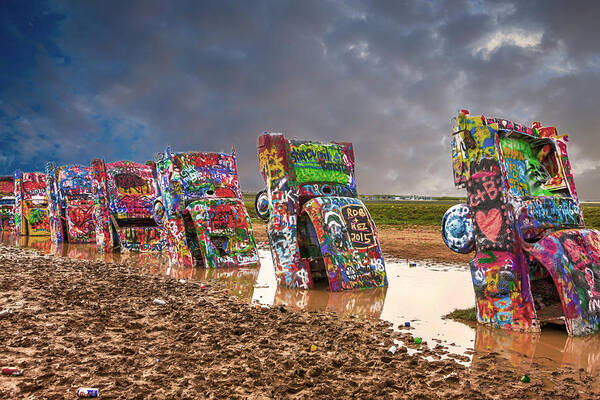 Cadillac Ranch Poster featuring the photograph Cadillac Ranch TX by Chris Smith