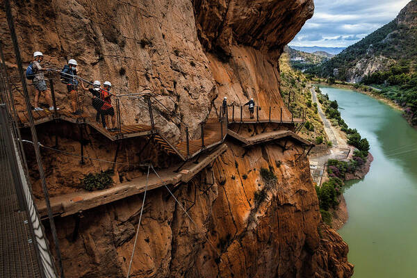 Caminito Del Rey Poster featuring the photograph Caminito del Rey - the valley below by Micah Offman