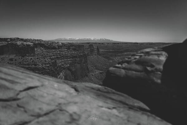  Poster featuring the photograph Canyonlands BW by William Boggs