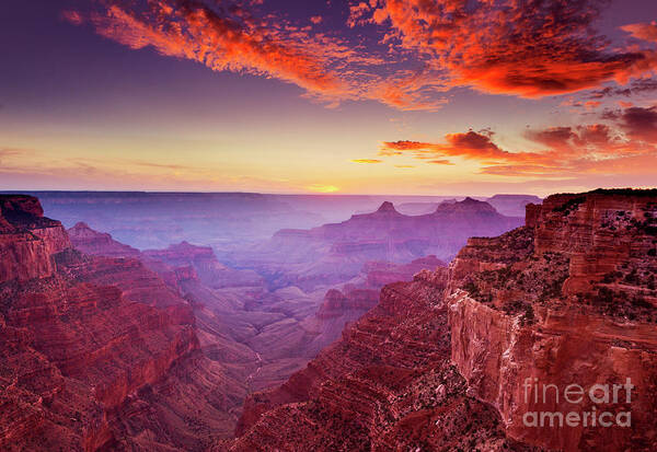 Grand Canyon Arizona Poster featuring the photograph Cape Royal Sunset, Grand Canyon National Park, Arizona, USA by Neale And Judith Clark