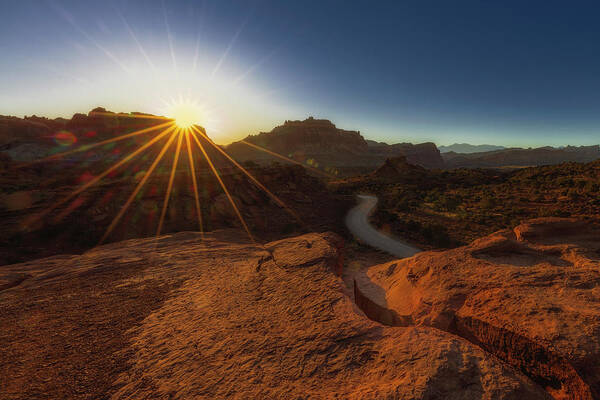 Capitol Reef National Park Poster featuring the photograph Capitol Reef Sunrise by Susan Candelario