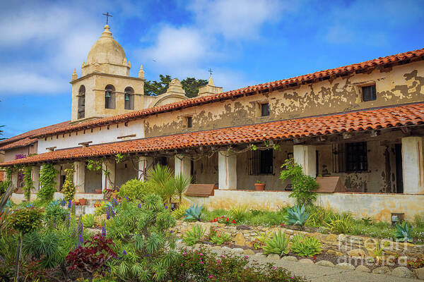 America Poster featuring the photograph Carmel Mission Gallery by Inge Johnsson