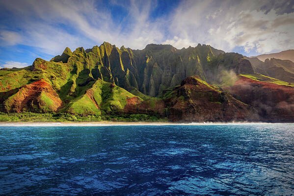Na Pali Poster featuring the photograph Cathedrals by Stephen Kennedy