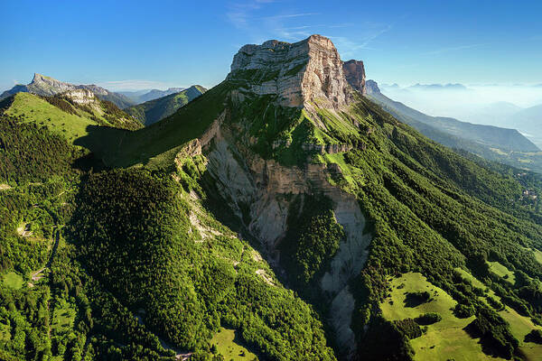 Chartreuse Poster featuring the photograph Chartreuse - the Dent de Crolles mountain by Olivier Parent