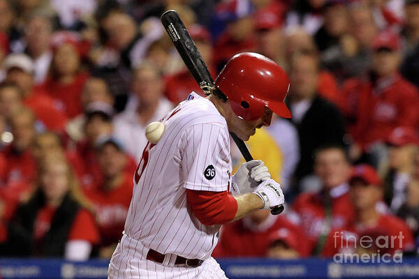 Playoffs Poster featuring the photograph Chase Utley by Al Bello