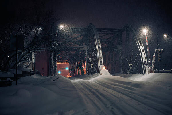 Snow Poster featuring the photograph Chicago Winter Storm I by Nisah Cheatham