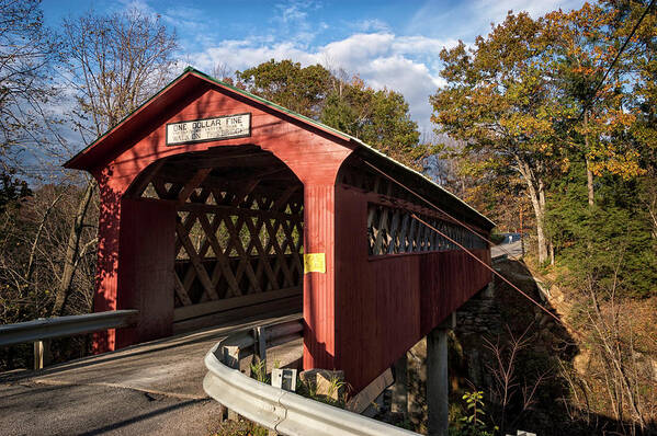 Covered Bridge Poster featuring the photograph Chiselville Bridge by Norman Reid