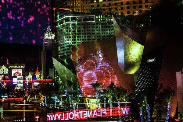 Vegas Poster featuring the photograph City Center Reflections by Linda Villers