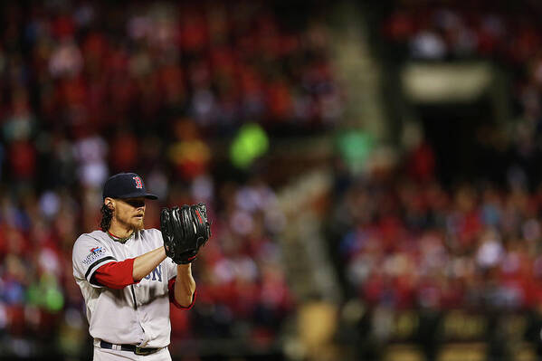 American League Baseball Poster featuring the photograph Clay Buchholz by Ronald Martinez