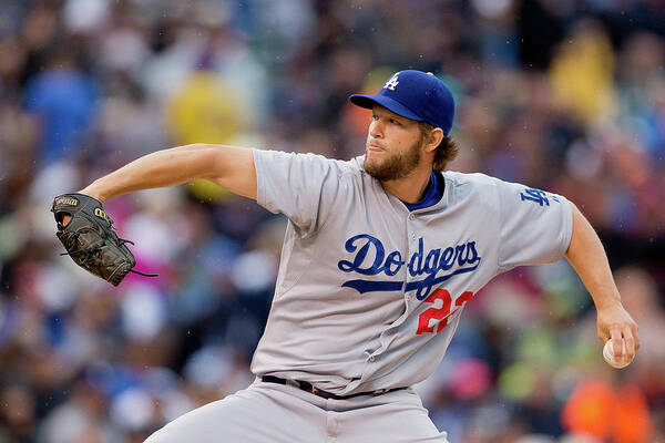 Second Inning Poster featuring the photograph Clayton Kershaw by Justin Edmonds