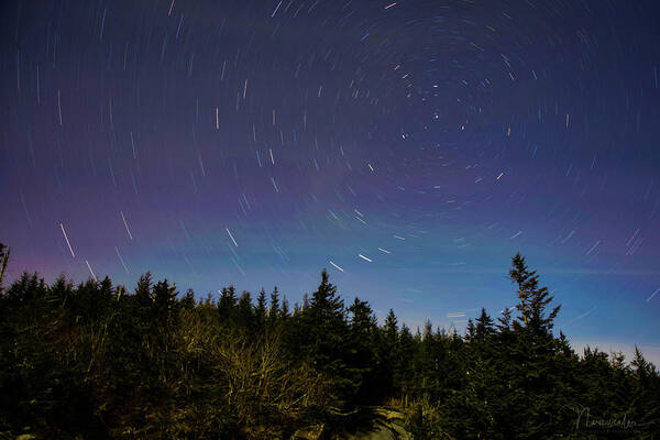 Art Prints Poster featuring the photograph Clingmans Dome Star Trail by Nunweiler Photography