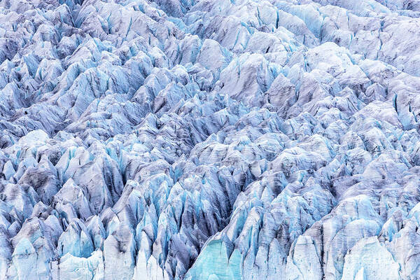 Fjallsarlon Poster featuring the photograph Close up detail of the compressed glacial blue ice of the Fjallsjokull glacier, Southern Iceland. Part of the Vatnajokull National Park by Jane Rix