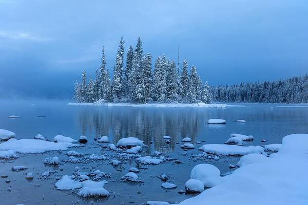 Cold Winter Morning Poster featuring the photograph Cold winter morning by Lynn Hopwood