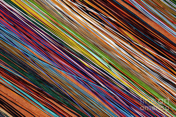 Apt Poster featuring the photograph Colorful Leather Strips at Apt Market by Bob Phillips