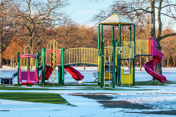 Colorful Poster featuring the photograph Colorful Playground by Cathy Kovarik