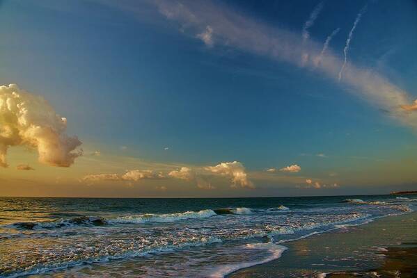 Colorful Poster featuring the photograph Colorful Sunrise Along The Atlantic Ocean by Dennis Schmidt