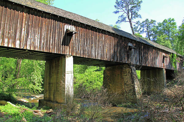 Concord Rd. Covered Bridge Poster featuring the photograph Concord Road Covered Bridge - Georgia by Richard Krebs