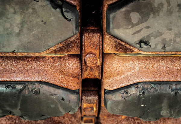 Abstract Poster featuring the photograph Conflict Rusting by Christi Kraft