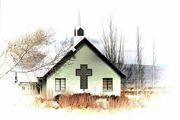 Church Fine Art Print Poster featuring the photograph Country Church by Jerry Cowart