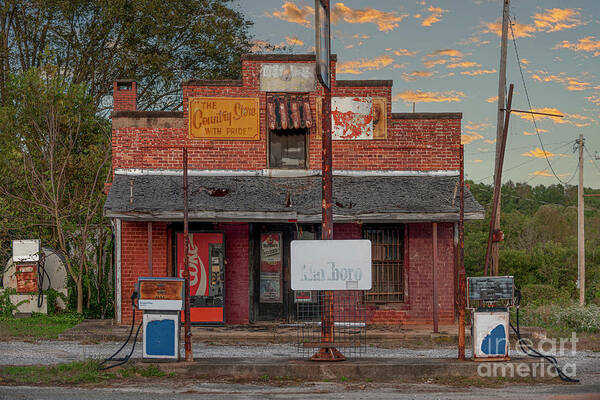 Old Country Store With Pride Poster featuring the photograph Country Store - Inman SC - Memories of Old by Dale Powell
