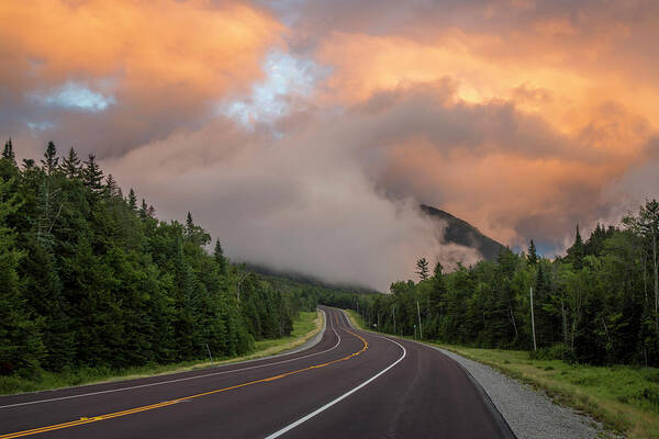 Crawford Poster featuring the photograph Crawford Notch Sunset Road by White Mountain Images
