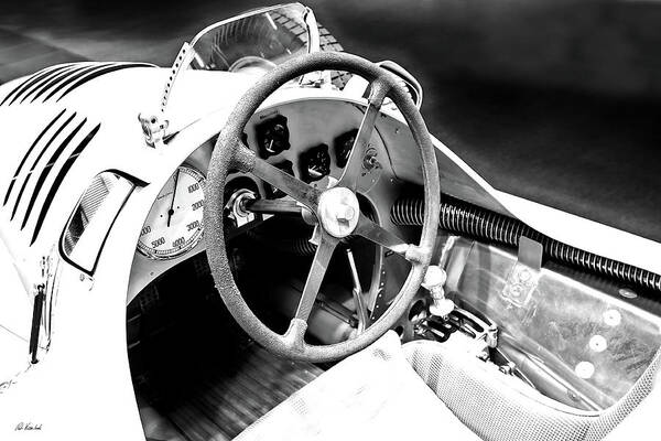 Auto Union Poster featuring the photograph Dashboard of a 1939 Auto Union Grand-Prix Rennwagen Typ 3 Monoposto race car by Peter Kraaibeek