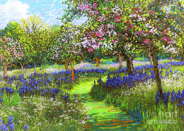 Landscape Poster featuring the painting Dazzling Spring Day by Jane Small