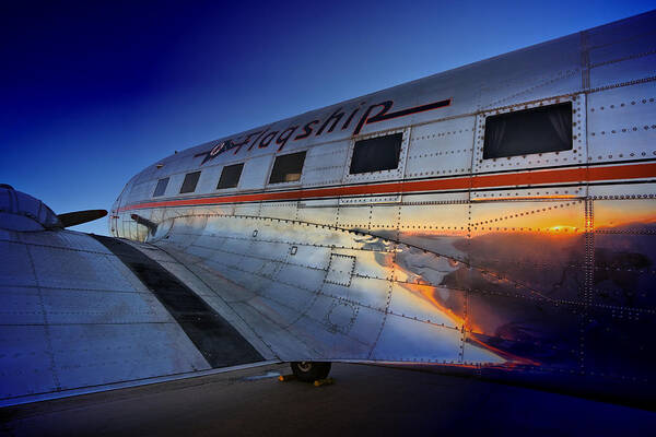 Dc3 Poster featuring the photograph DC-3 Flagship Detroit at Sunrise 2 by HawkEye Media