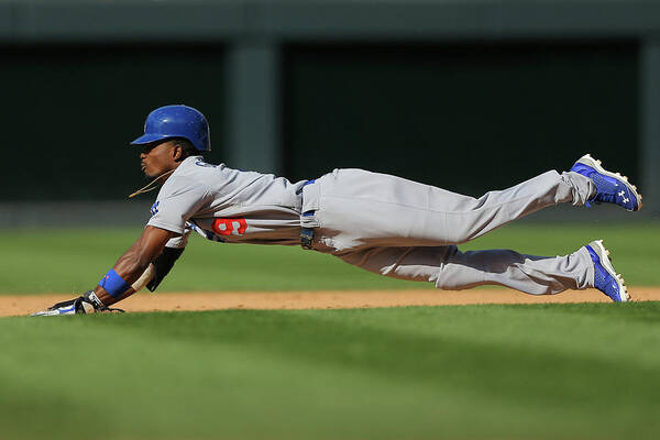 Los Angeles Dodgers Poster featuring the photograph Dee Gordon by Justin Edmonds