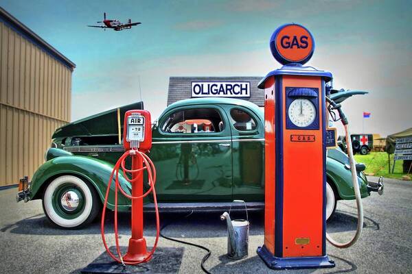 Gas Poster featuring the photograph Ding Ding for Service by DJ Florek