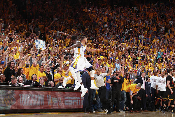 Draymond Green Poster featuring the photograph Draymond Green and Stephen Curry by Nathaniel S. Butler