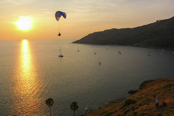 Paragliding Poster featuring the photograph Dreaming Alive by Josu Ozkaritz