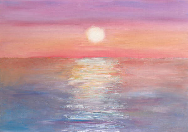  Poster featuring the painting Dreamy Sunset by Elizabeth Lock