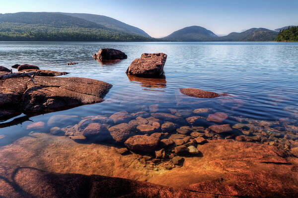 Acadia National Park Poster featuring the photograph Eagle Lake 3885 by Greg Hartford