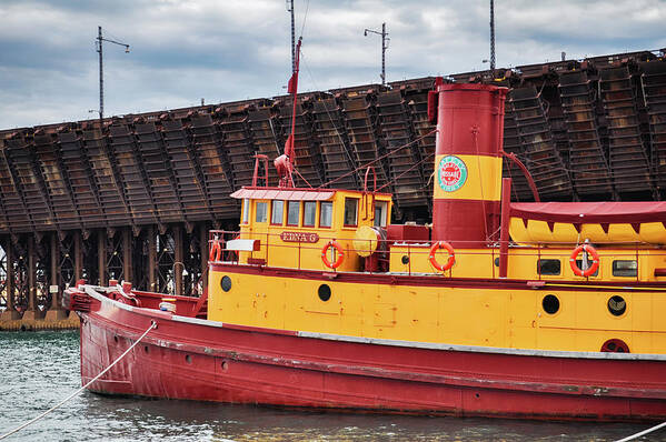 Duluth Poster featuring the photograph Edna G Tugboat Lake Superior by Kyle Hanson