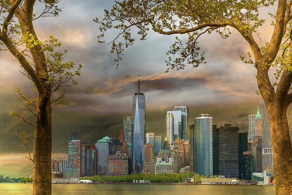 Governors Island Poster featuring the photograph Enchanted Urbanscape by Cate Franklyn
