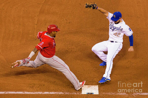 People Poster featuring the photograph Eric Hosmer and Yunel Escobar by Kyle Rivas