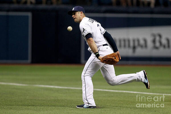 People Poster featuring the photograph Evan Longoria and Lorenzo Cain by Brian Blanco