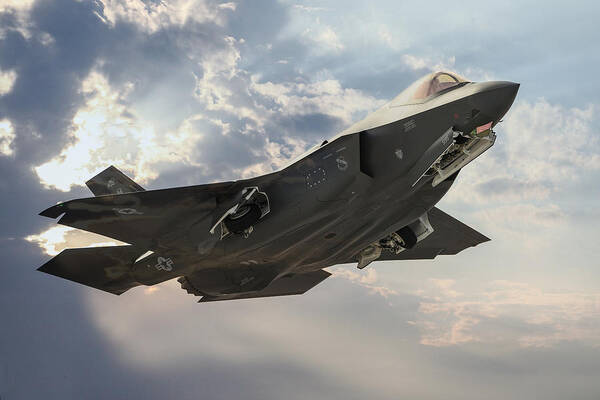 F-35 Lightning Ii Poster featuring the digital art F-35 Lightning II by Airpower Art