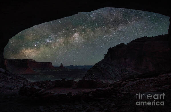 False Kiva Poster featuring the photograph False Kiva Milky Way by Keith Kapple