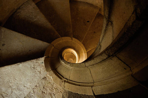 Fibonacci Poster featuring the photograph Fibonacci Stairs in the Convent of Christ. Tomar by Angelo DeVal