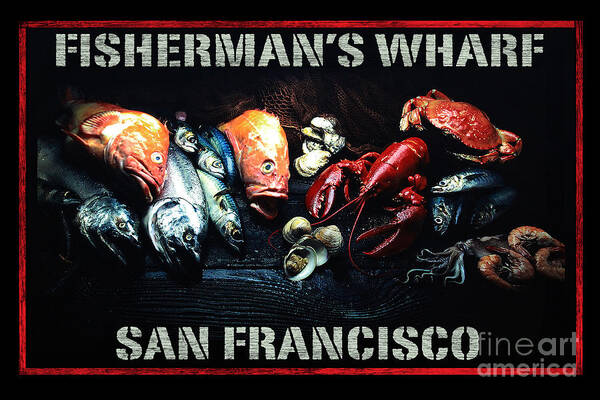 Fisherman's Wharf Poster featuring the digital art Fisherman's Wharf San Francisco by Brian Watt